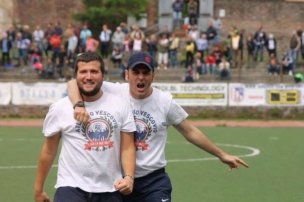 A destra Christian Argento, ai tempi dell&apos;Atletico Vescovio (foto©ASD AtleticoVescovio)