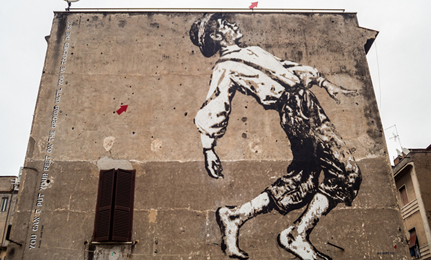 Uno dei murales di Tor Pignattara