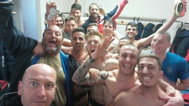 La festa dell&apos;Hermada a fine partita