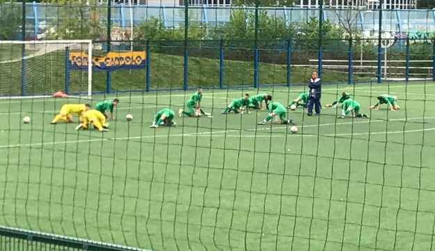 Cr Lazio, il riscaldamento dei Giovanissimi di Pesci ©GazReg