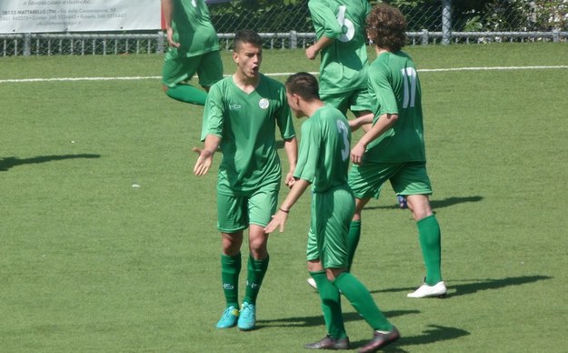 Angeli e Capogna dopo il gol Foto GazzettaRegionale