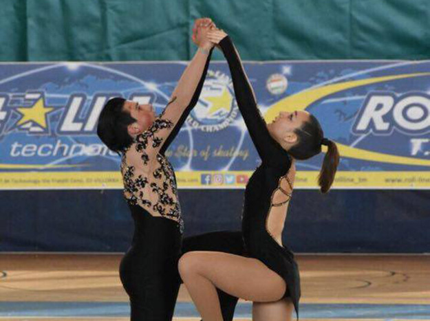 L&apos;esibizione di Coltella e Pittorru © Frascati Skating