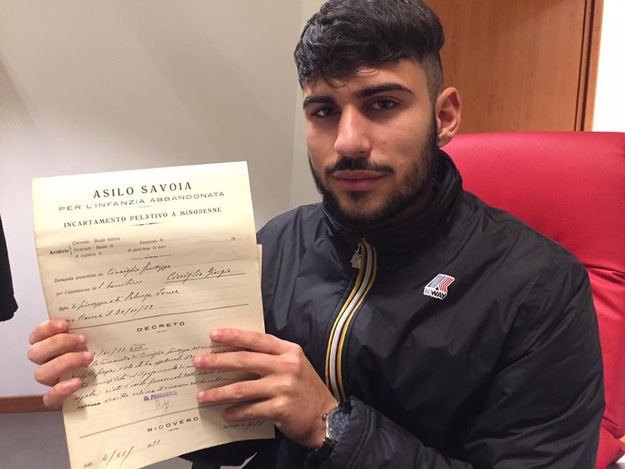Simone Demofonti e il documento relativo al nonno