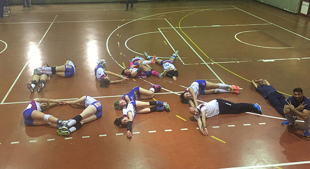 Le ragazze del Palombara esultano per i play off