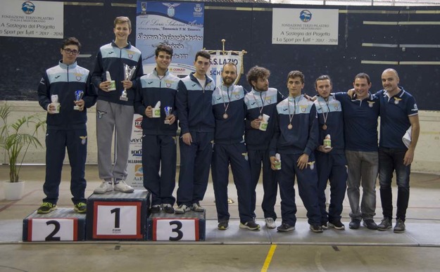 Podio Lazio Scherma dal 1° all&apos;8° posto nella sciabola maschile 