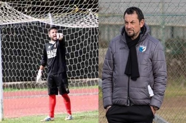 A destra Angelo Stefanini, a destra il tecnico Ubaldo (©SS Michele e Donato) 