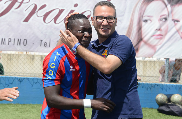 Luigi Miccio e bomber Kone (©Lori)