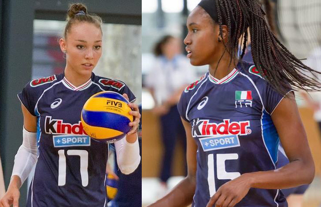 Azzurre: Elena Pietrini (a sinistra) e Sylvia Nwakalor