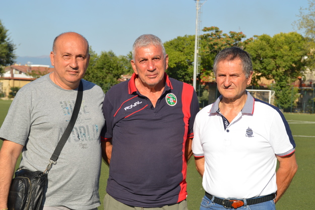 In ordine: i responsabili Enrico Gagliarducci e Valerio Arcangeli con il ds Antonio Rovere (C)GazReg