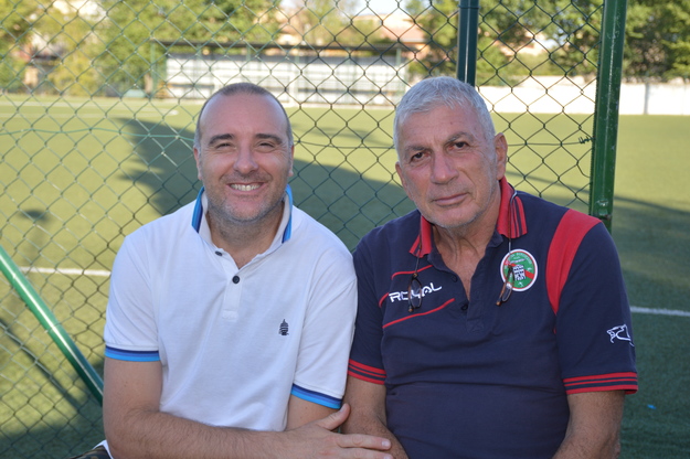 Andrea Roberti, responsabile tecnico della Scuola Calcio con Valerio Arcangeli (C)GazReg