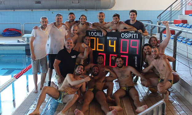 La festa della 3T Frascati dopo la vittoria con Cagliari
