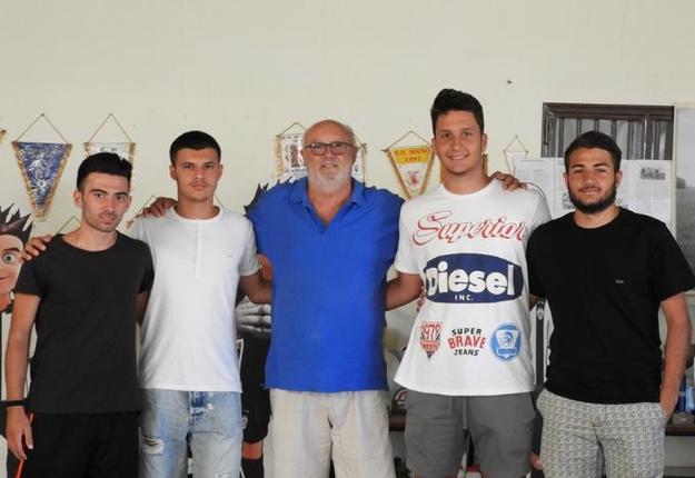Da sinistra a destra: Viele, Rossetti, il presidente Mancini, Iagnocco e Zoccoli