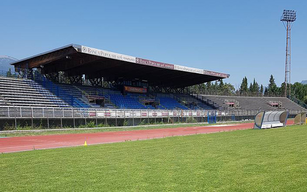 La tribuna del Salveti ©Facebook/AsdCassino