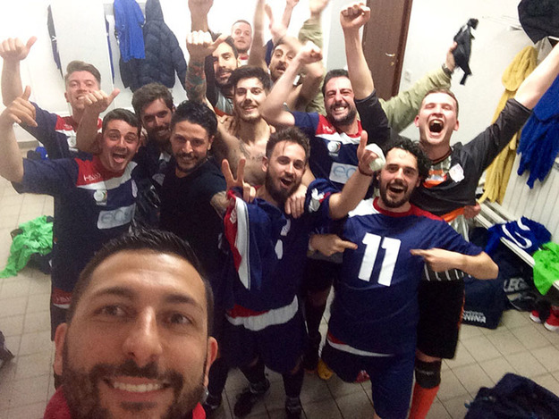 Esultanza Pro Calcio Cecchina
