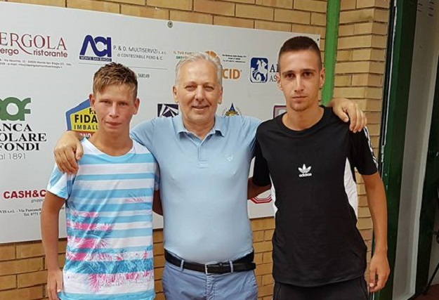 Il patron Maddaluna con Stefanelli e Di Vizio