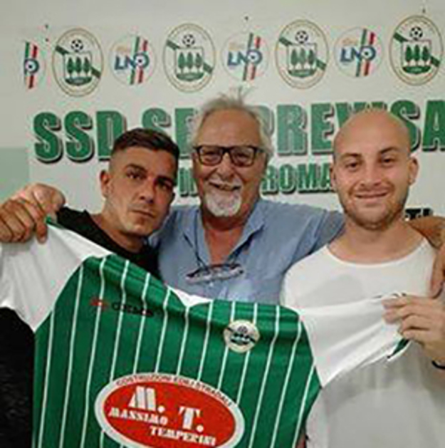 I due nuovi acquisti con il presidente Battisti