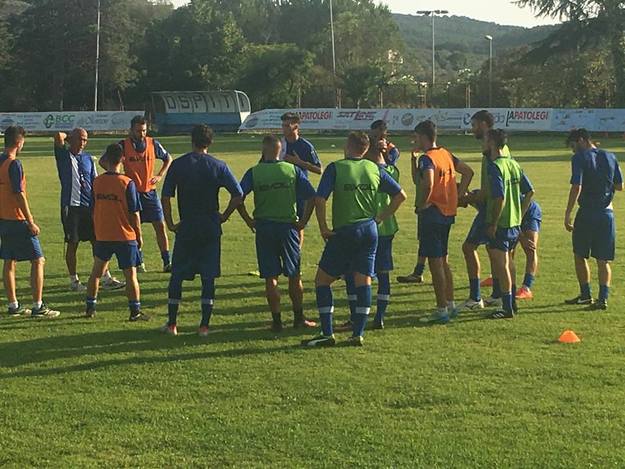 Priverno Calcio in allenamento