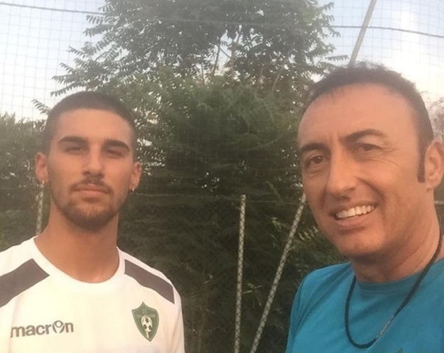 D&apos;Urso con il ds Fraschetti (foto Casal Barriera)