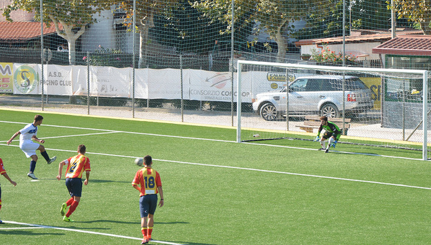 Melchiorre sigla il 3-3 dal dischetto (©GazReg)