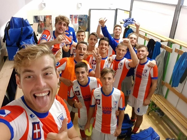Il selfie dell&apos;Audace dopo il match (foto Facebook)