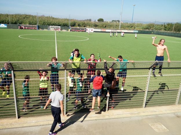 L&apos;esultanza del Ladispoli sul 3-2,    GazReg