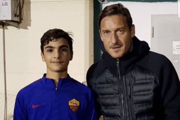 Di Nunzio con Totti 