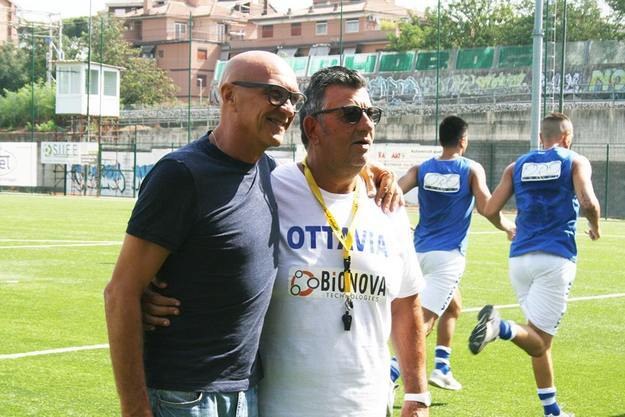 Ottavia, il dg Deli con mister Porcelli ©Facebook
