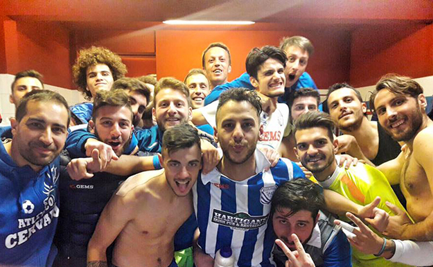 L&apos;Atletico Cervaro esulta dopo la vittoria ©Facebook