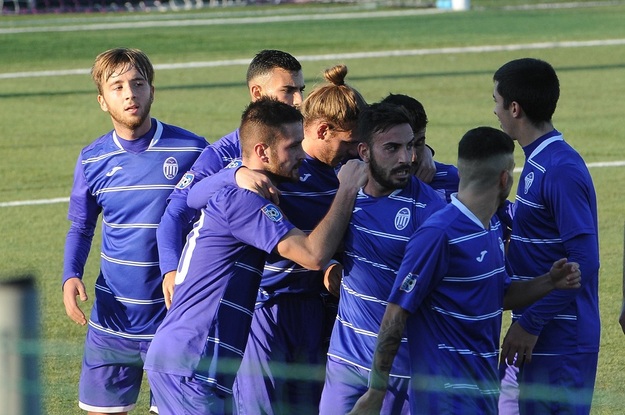 L&apos;esultanza dell&apos;Ostiamare dopo il gol di Attili (@Ostiamare)