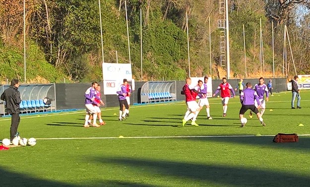 uno scatto dal match (riscaldamento Boreale)