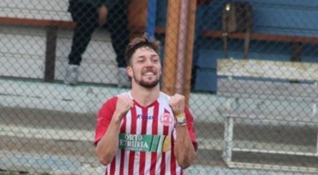 Alessandro Paolessi, ieri ha deciso la gara contro il Maccarese con una doppietta