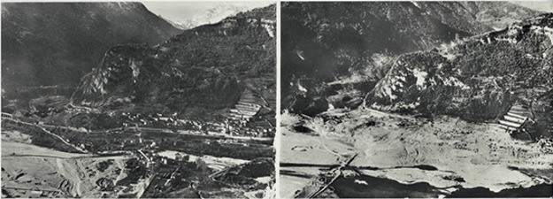 Le immagini d&apos;epoca del Vajont