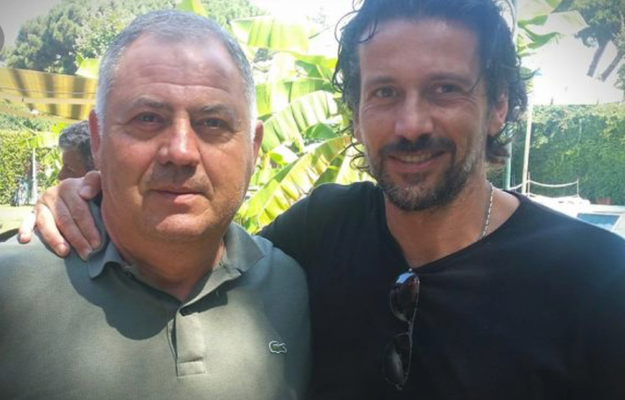 Il presidente Pezone con mister Greco