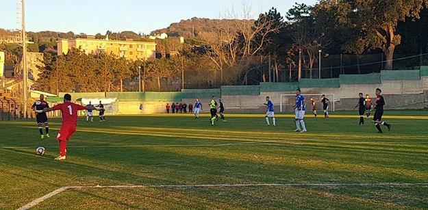 Uno scatto durante un match al Pio XII