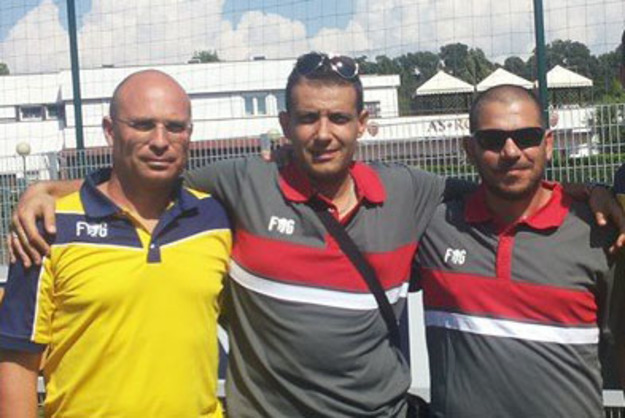 Fittante, al centro, qui con l&apos;Atletico 2000