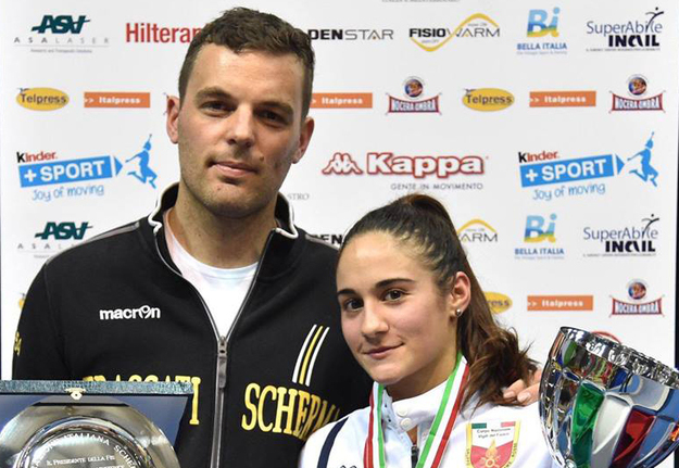 Lucia Lucarini e il maestro Aquili