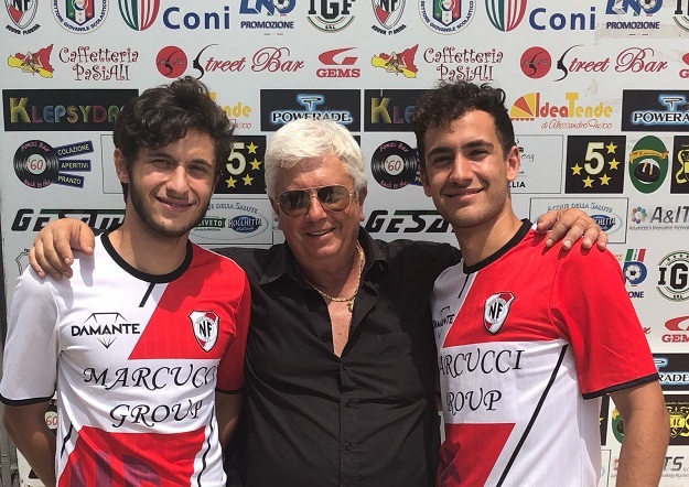 Il presidente Marcucci insieme ai due nuovi acquisti