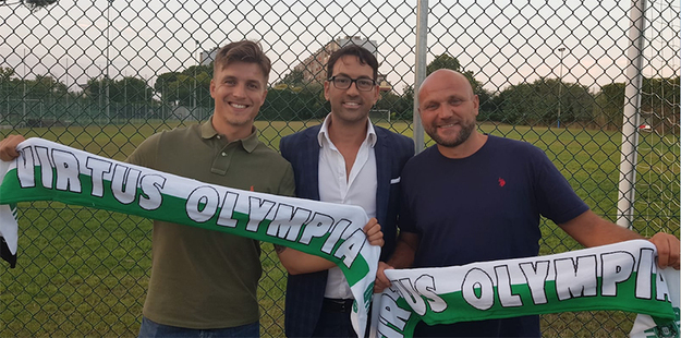 Sansotta con il patron Giovannoni e il mister in seconda Sbaffi