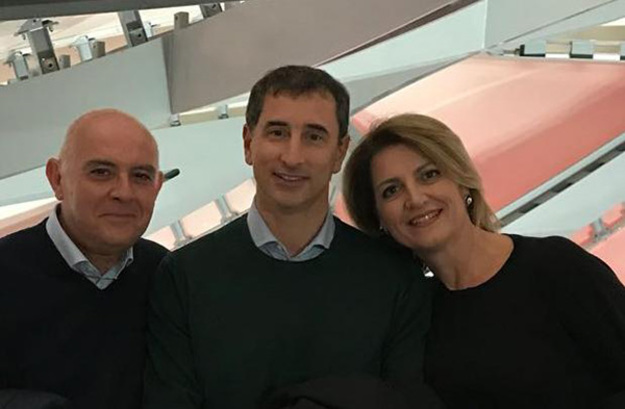 La dirigenza gialloblù: da sinistra Paolo Carpineti (vice presidente), Stefano Settimi (presidente), Simona Nardi (direttore generale) ©Petriana