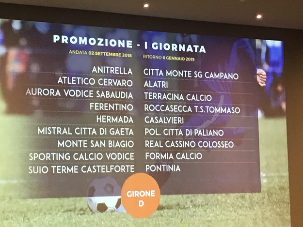 1a giornata girone D @GazReg