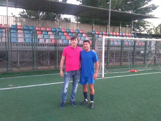 Alessio Bruno sul manto del centro sportivo Vittorio Testa