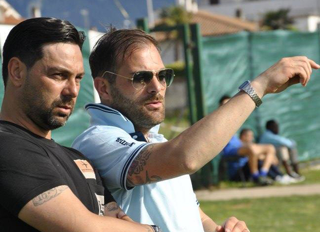 Il DS Gravagnoli (a sx) e mister Stanziale ©Facebook