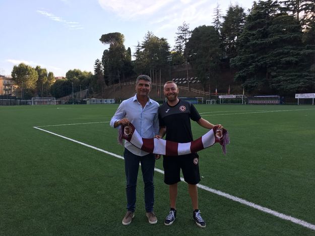 Paolo Capodaglio insieme al ds amaranto Stefano Mattiuzzo