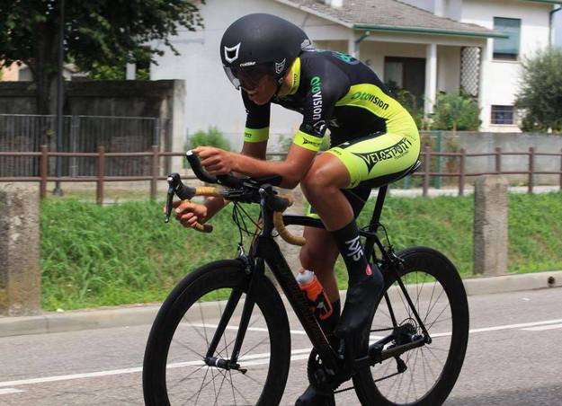 Germani in azione a Villadose nella prova tricolore, ©VelosportFerentino