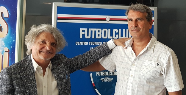 Eros Guglielmo assieme al presidente Ferrero
