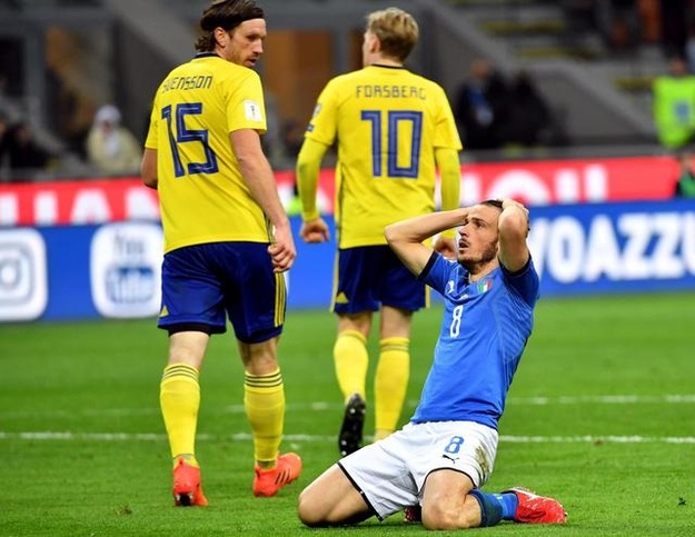 Il romanista Florenzi durante Italia-Svezia del 2017 (GAZZETTA.IT)