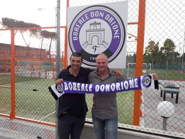Il tecnico calcagni con il ds Politi