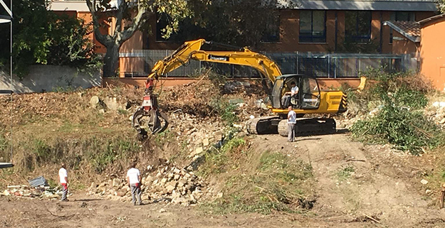 Lavori in corso a Campo Testaccio ©GazReg