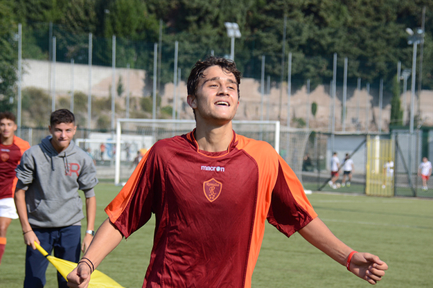 Andrea Gatta, dopo il gol con il Trastevere ©Torrisi
