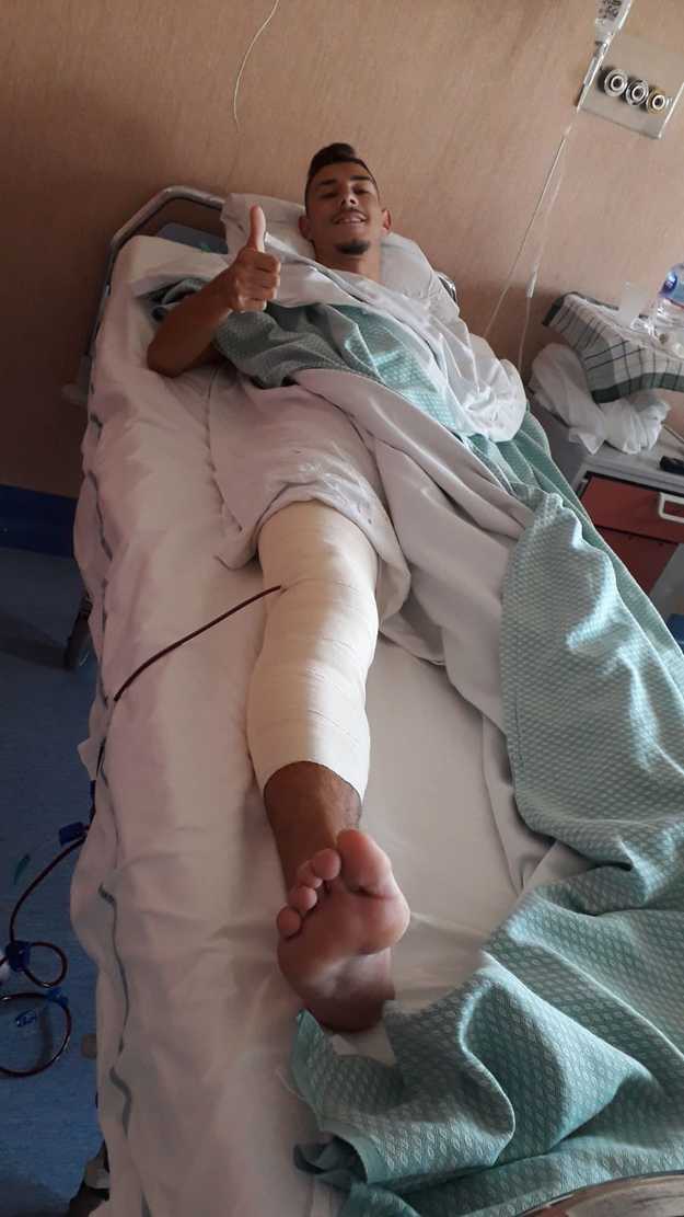 Simone Ciotola dopo l&apos;operazione (foto di Mistral Gaeta)